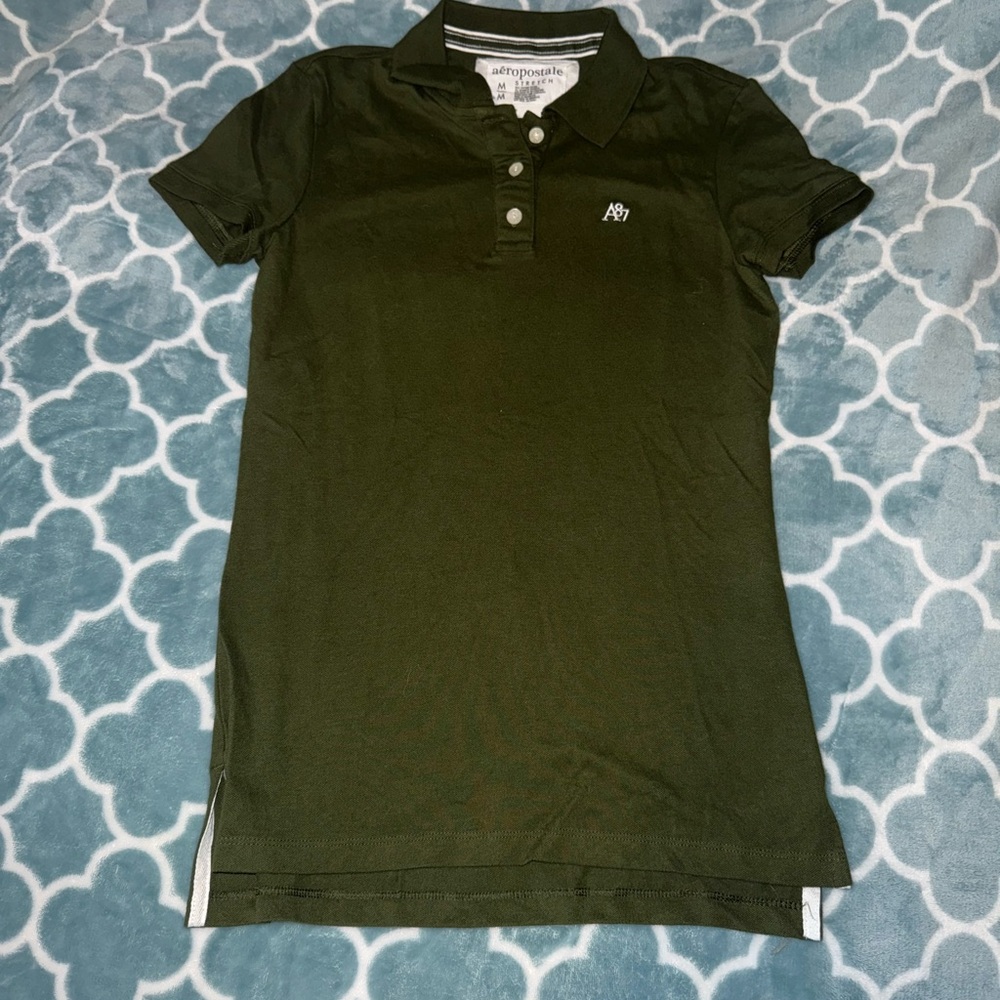 Aeropostale Women’s Olive Green Polo Shirt NEW